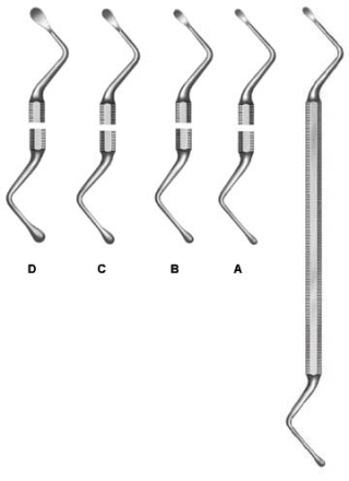 Bone Curette, double-ended